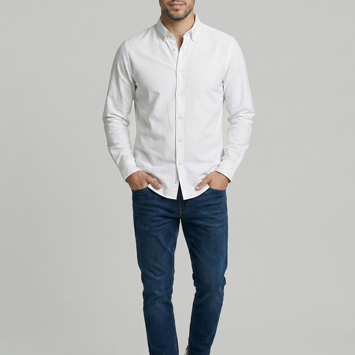 FEROUCH - Camisa Sport Oxford White Ferouch