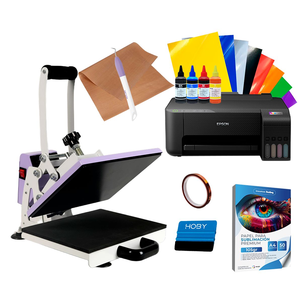 EPSON - Kit Estampadora Sublimadora 23x30cm Sublipress + Impresora Epson L1250