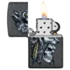ZIPPO - Encendedor Zp29863 Wolf Skull Feather Design