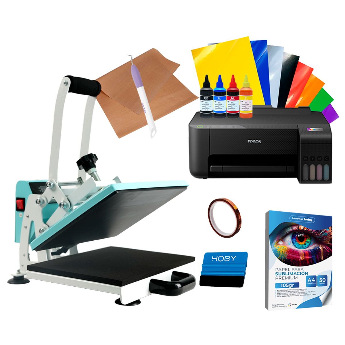 EPSON - Kit Estampadora Sublimadora 23x30cm + Impresora Epson L1250