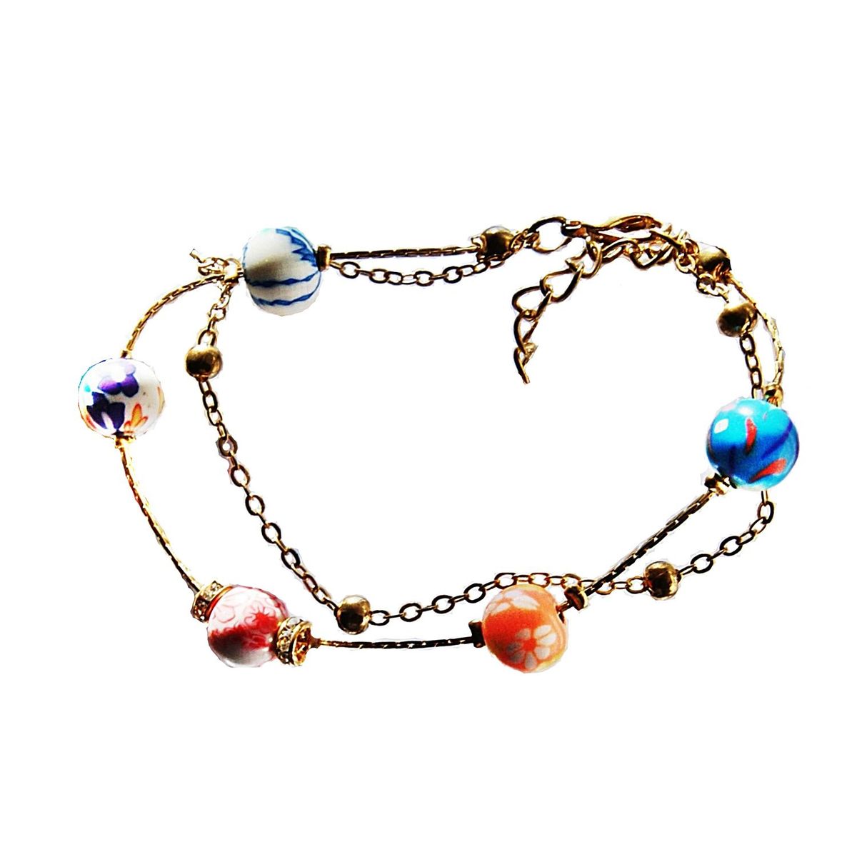 VIVAFELICIA - Pulsera Bardot Perlas Dorado