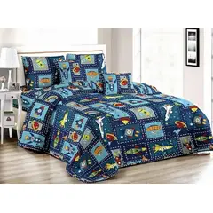 GENERICO - CUBRECAMA INFANTIL QUILT DE VERANO CON DISEÑO 1,5 PLAZA 180cm x 230cm GS