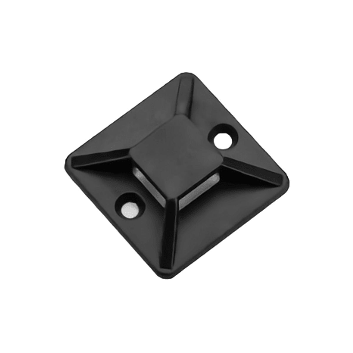 GENERICO - BASE ADHESIVA DE 30X30MM NEGRA BOLSA 100 UNDS
