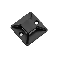 GENERICO - BASE ADHESIVA DE 30X30MM NEGRA BOLSA 100 UNDS