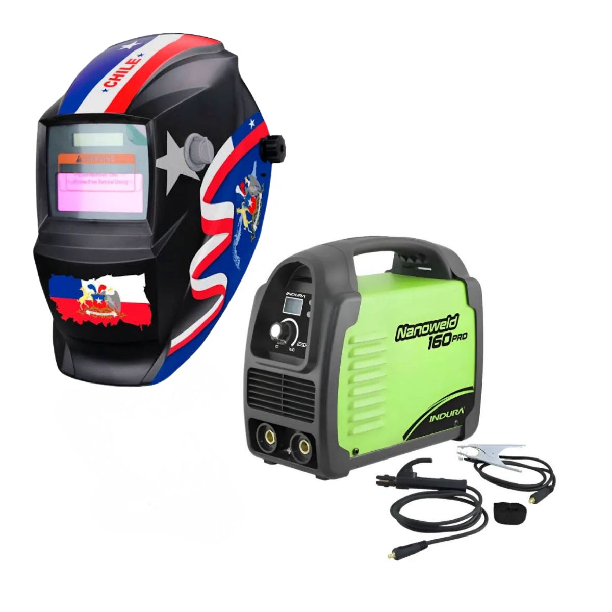INDURA - kit Soldadora Indura MMA 160A + Máscara Fotosensible RBLYE33