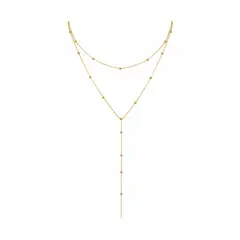 GENERICO - Collar para mujer colgante doble Acero Inoxidable