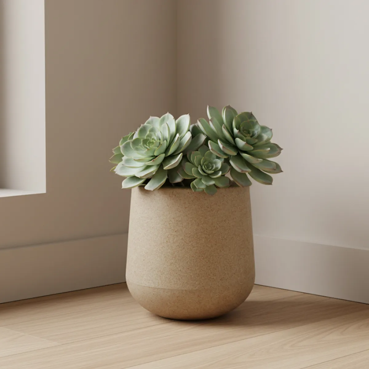 GENERICO - MACETERO BEIGE MODELO MARAGOGI 20CM ALTO