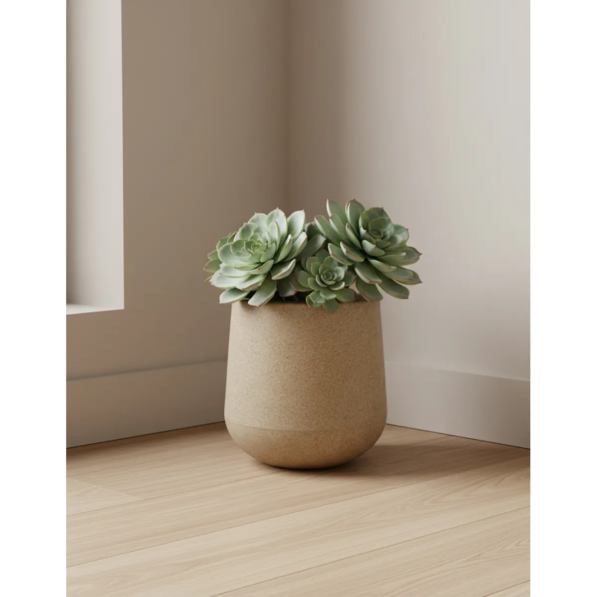GENERICO - MACETERO BEIGE MODELO MARAGOGI 20CM ALTO