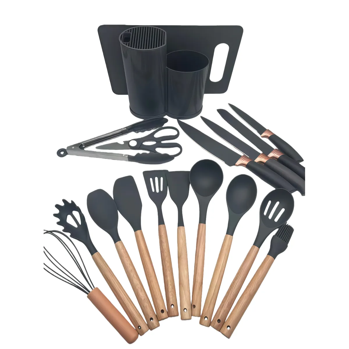GENERICO - Set 19 Utensilios De Cocina Antiadherentes De Silicona