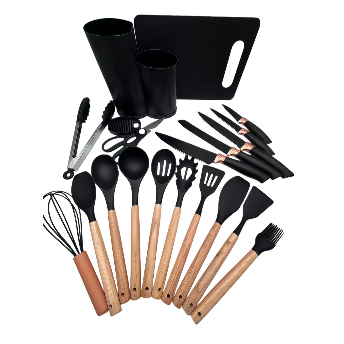 GENERICO - Set 19 Utensilios De Cocina Antiadherentes De Silicona