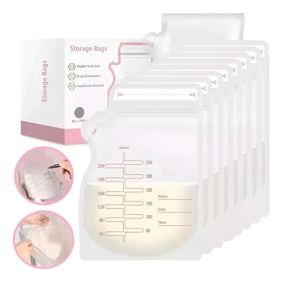 GENERICO - Bolsas Para Almacenamiento De Leche Materna 250ml -30pzs