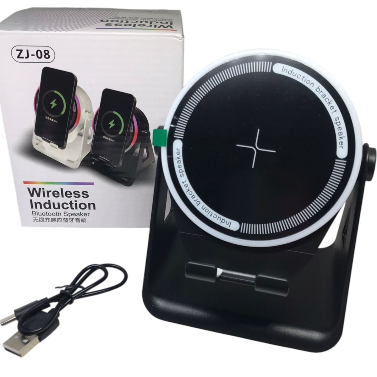 GENERICO - Altavoz Inalámbrico Inductivo Con Soporte con Luz Led