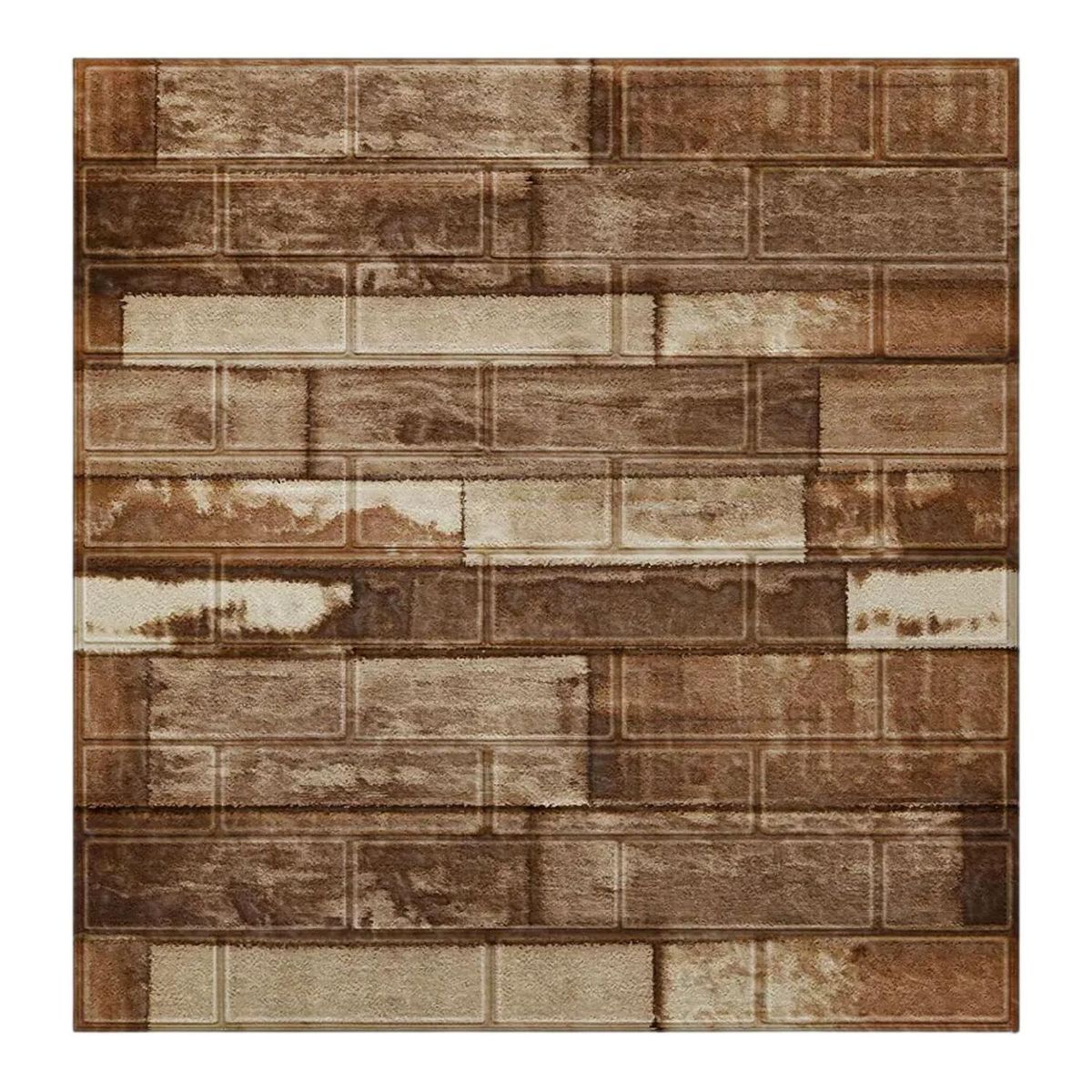 Pack 10 Pegatinas Pared Espuma 3D 70x77 CM Madera, marca IMPORTCLICK - Foto 2