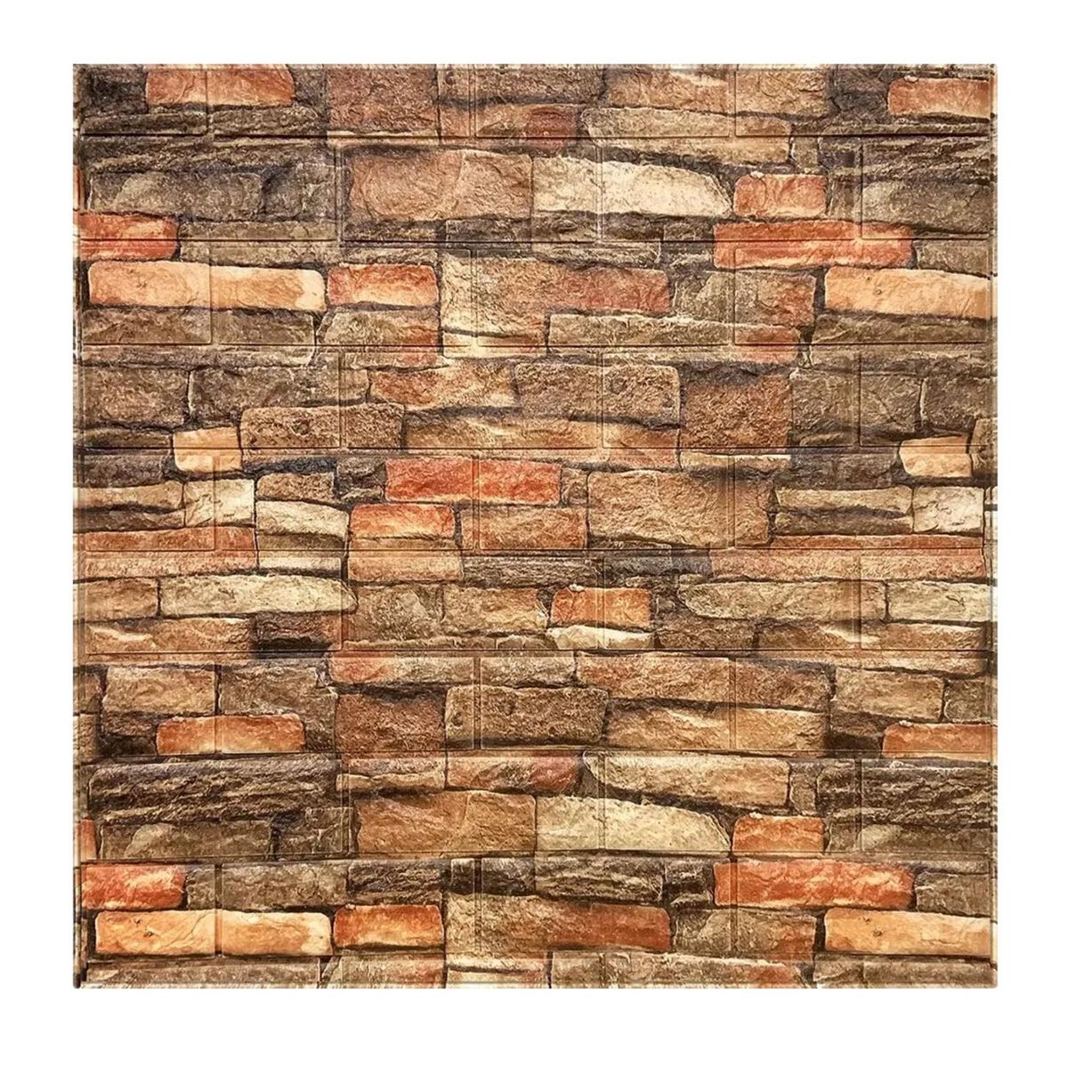IMPORTCLICK - Pack 10 Pegatinas Pared Espuma 3D 70x77 CM Marrón