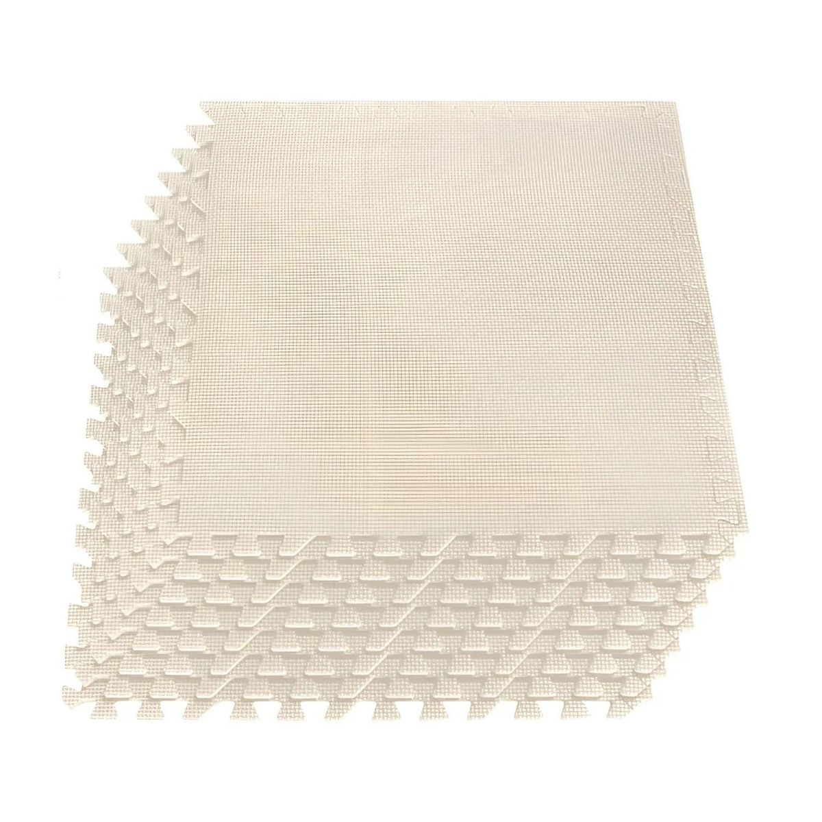 IMPORTCLICK - Pack 4 Alfombras Piso Goma Eva Antigolpes 60x60 CM Blanco