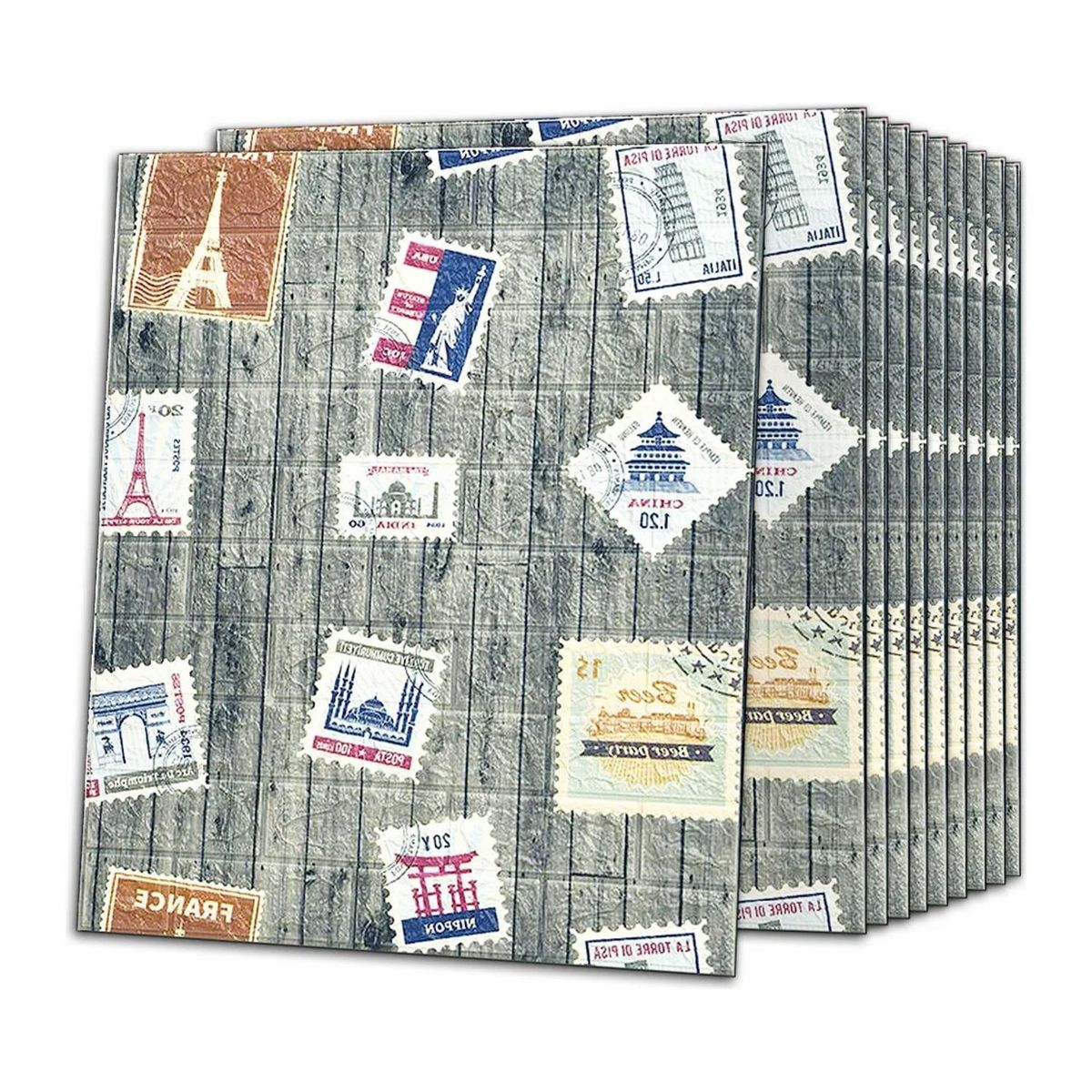 IMPORTCLICK - Pack 10 Pegatinas Pared Espuma 3D 70x77 CM Sello