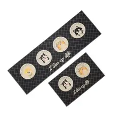 IMPORTCLICK - Set 2 Alfombras Cocina Piso Entrada Antideslizante 120x40 CM Gato Perro Negro.