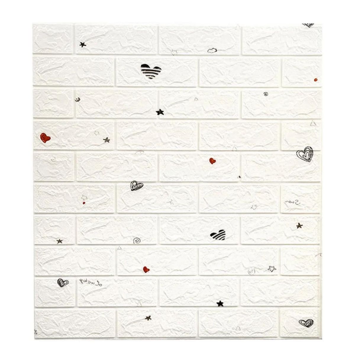 IMPORTCLICK - Pack 10 Pegatinas Pared Espuma 3D 70x77 CM Blanco