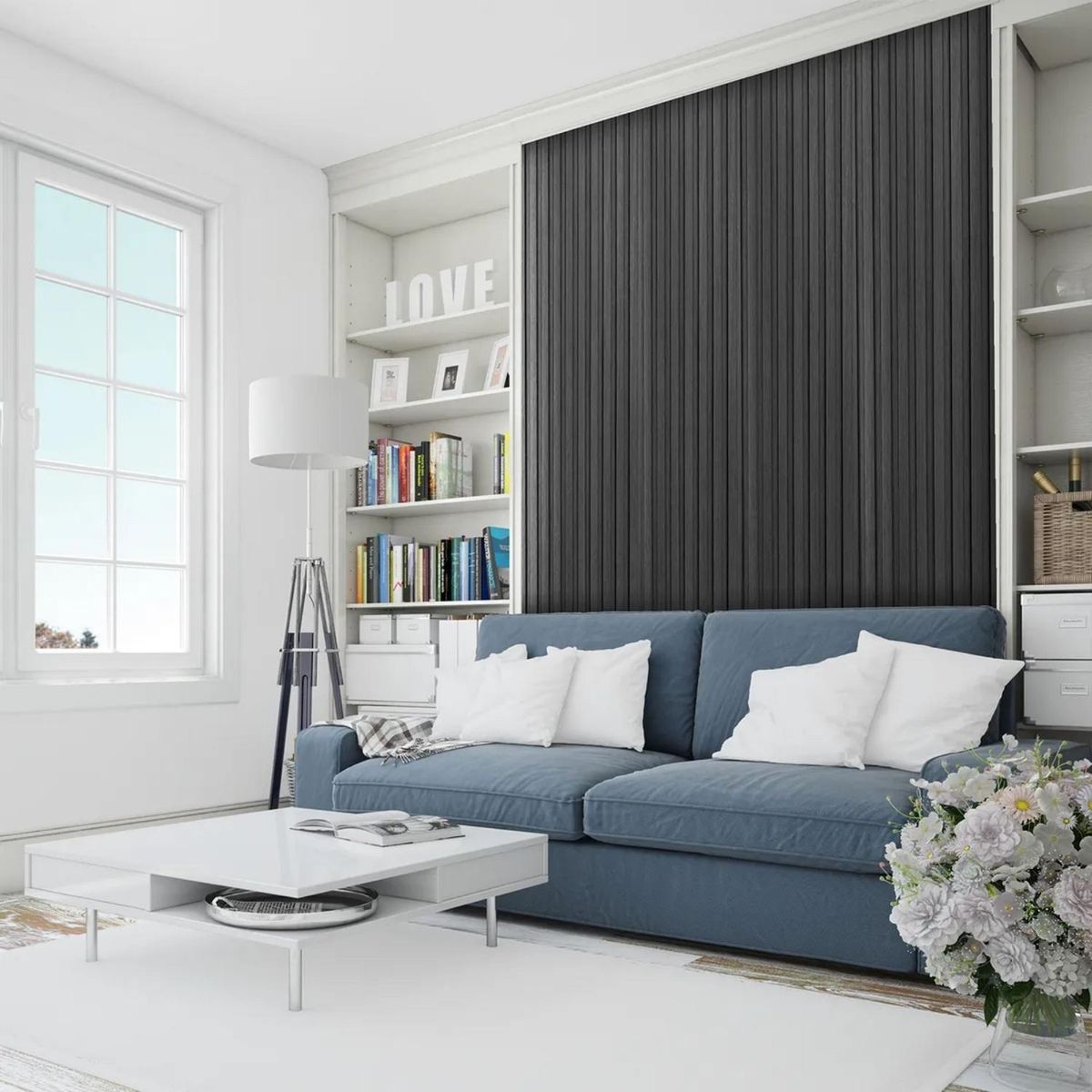 IMPORTCLICK - Pack 10 Panels PVC Revestimiento Muro Cielo 2,9 MTS x16x24 CM Gris