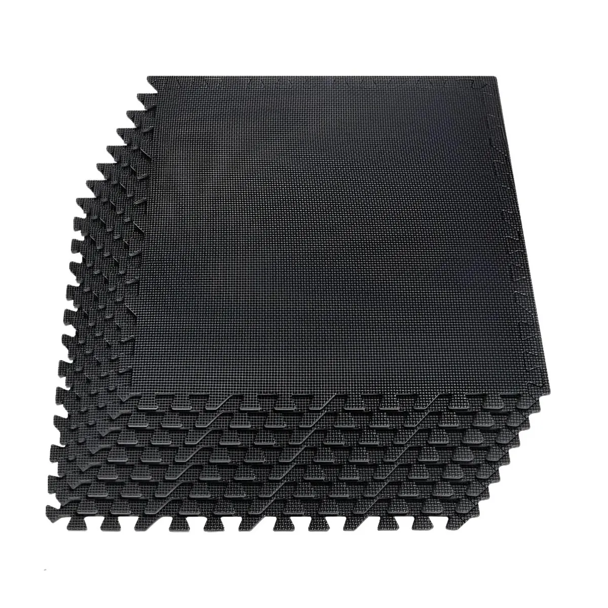 IMPORTCLICK - Pack 4 Alfombras Piso Goma Eva Antigolpes 60x60 CM Negro