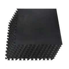 IMPORTCLICK - Pack 4 Alfombras Piso Goma Eva Antigolpes 60x60 CM Negro