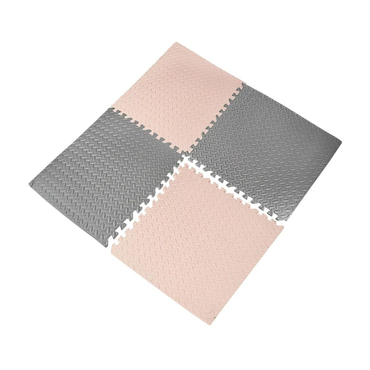 IMPORTCLICK - Pack 8 Alfombras Piso Goma Eva Bebé Puzzle 60x60 CM Beige Gris