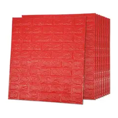 IMPORTCLICK - Pack 10 Pegatinas Pared Espuma 3D 70x77 CM Rojo
