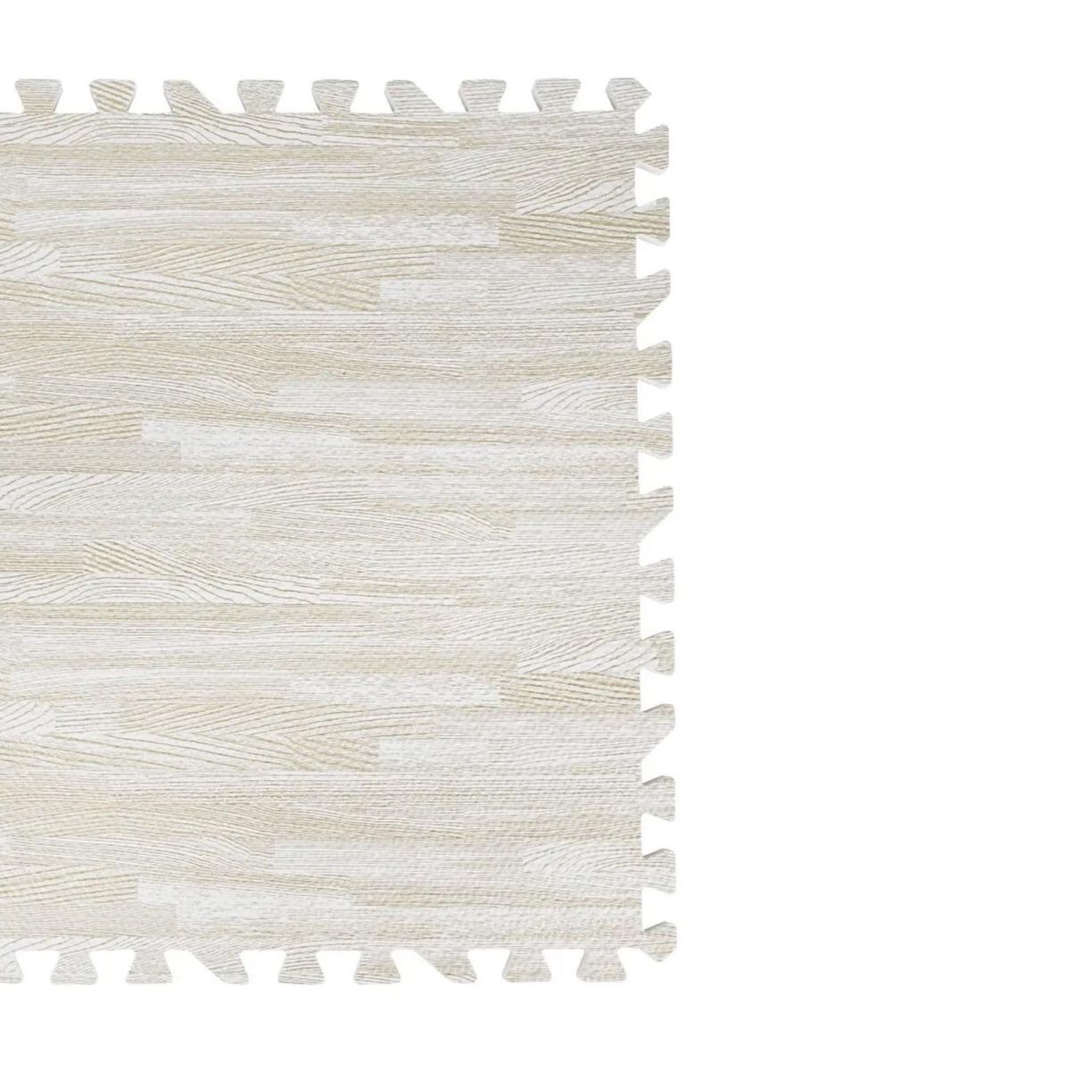 IMPORTCLICK - Pack 4 Alfombras Piso Goma Eva Antigolpes Tipo Madera 60x60 CM Blanco
