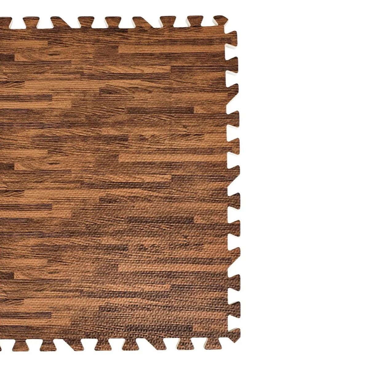 IMPORTCLICK - Pack 4 Alfombras Piso Goma Eva Antigolpes Tipo Madera 60x60 CM Madera Oscuro