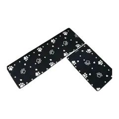 IMPORTCLICK - Set 2 Alfombras Cocina Piso Entrada Antideslizante 120x40 CM Patitas Perro Negro