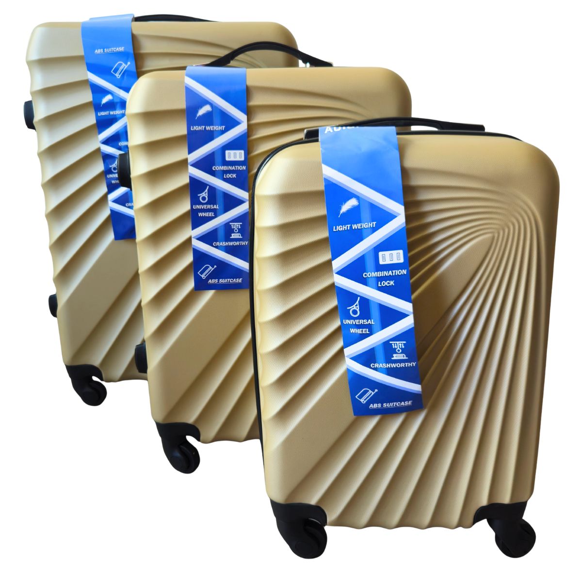 GENERICO - Set 3 Maletas Viaje Rígidas ABS 18 22 25 Pulgadas Ruedas 360°