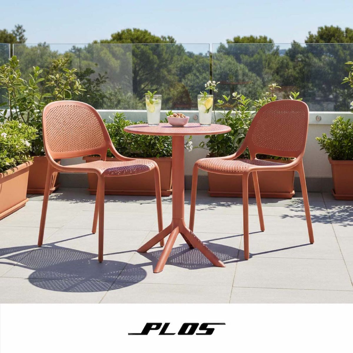 PLOS - Mesa Cafe Cocina Terraza Jardín Redonda Mondello 100% UV