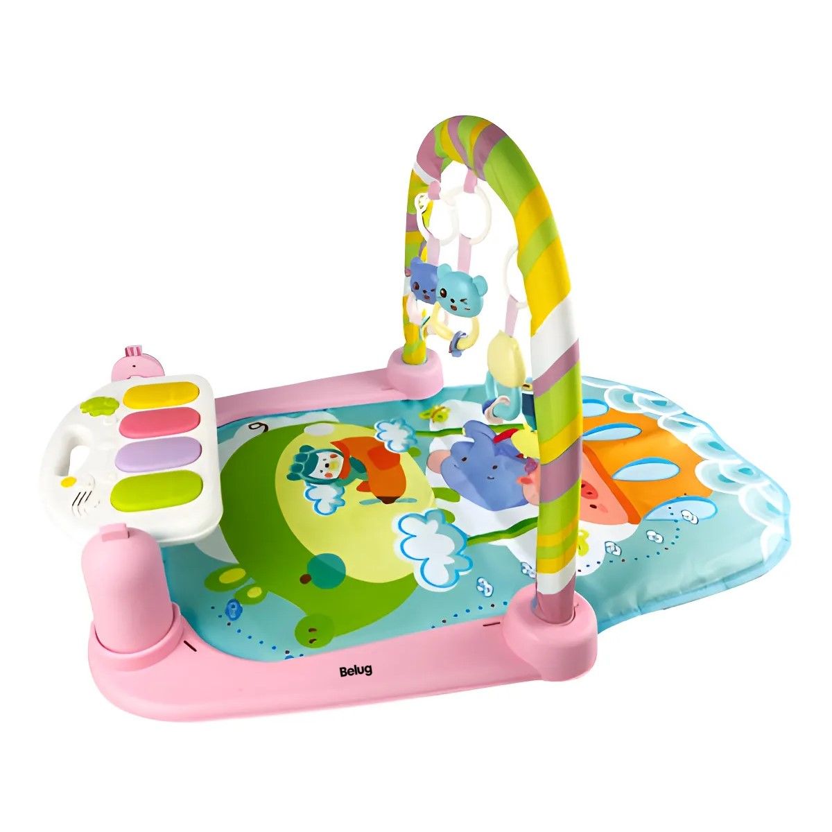 GENERICO - Gimnasio Para Bebe 3 En 1 Musical Con Piano Color Rosado BELUG