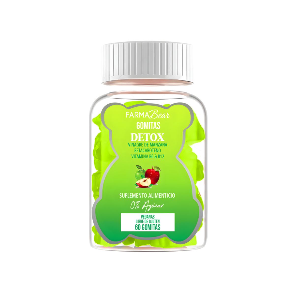 GENERICO - Vinagre De Manzana Detox + Vitaminas Farma Bear 60 Gomitas