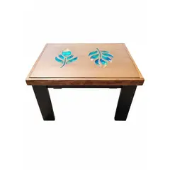 MARFELD MUEBLES - Mesa de centro cafe negro con resina