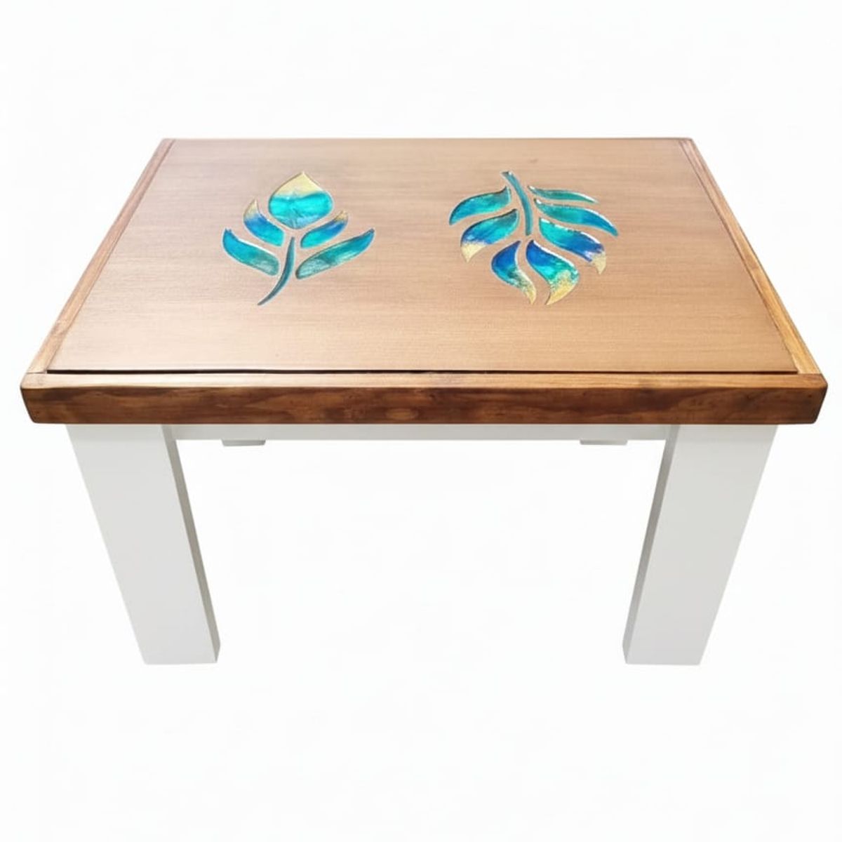 MARFELD MUEBLES - Mesa de centro cafe blanco con resina