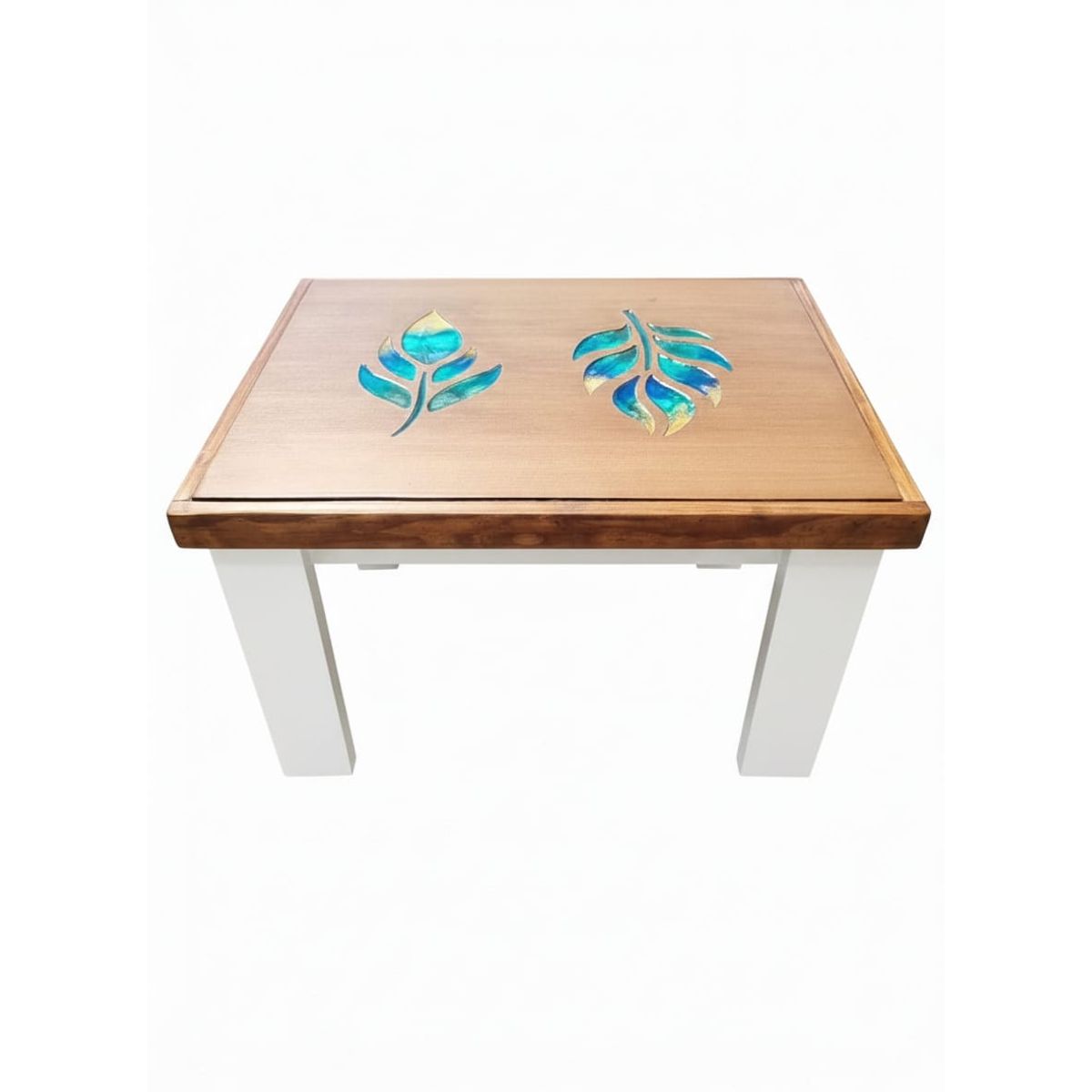 MARFELD MUEBLES - Mesa de centro cafe blanco con resina