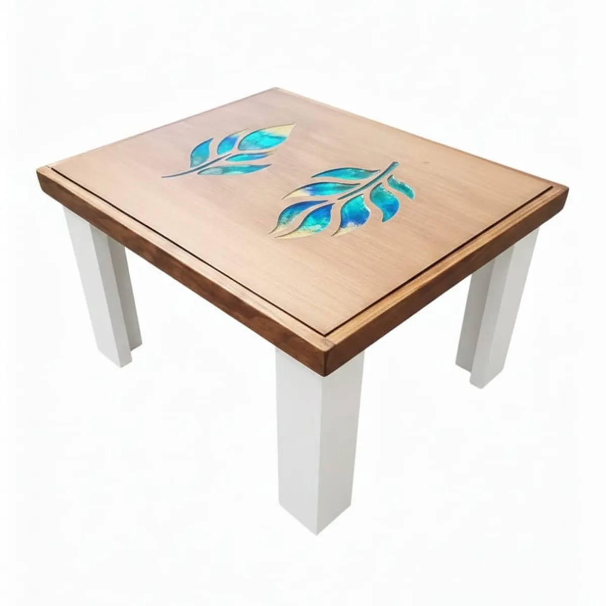 MARFELD MUEBLES - Mesa de centro cafe blanco con resina