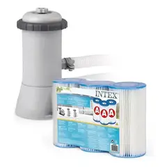 INTEX - Kit De Bomba 3785 Litros Para Piscina Y 3 Filtros