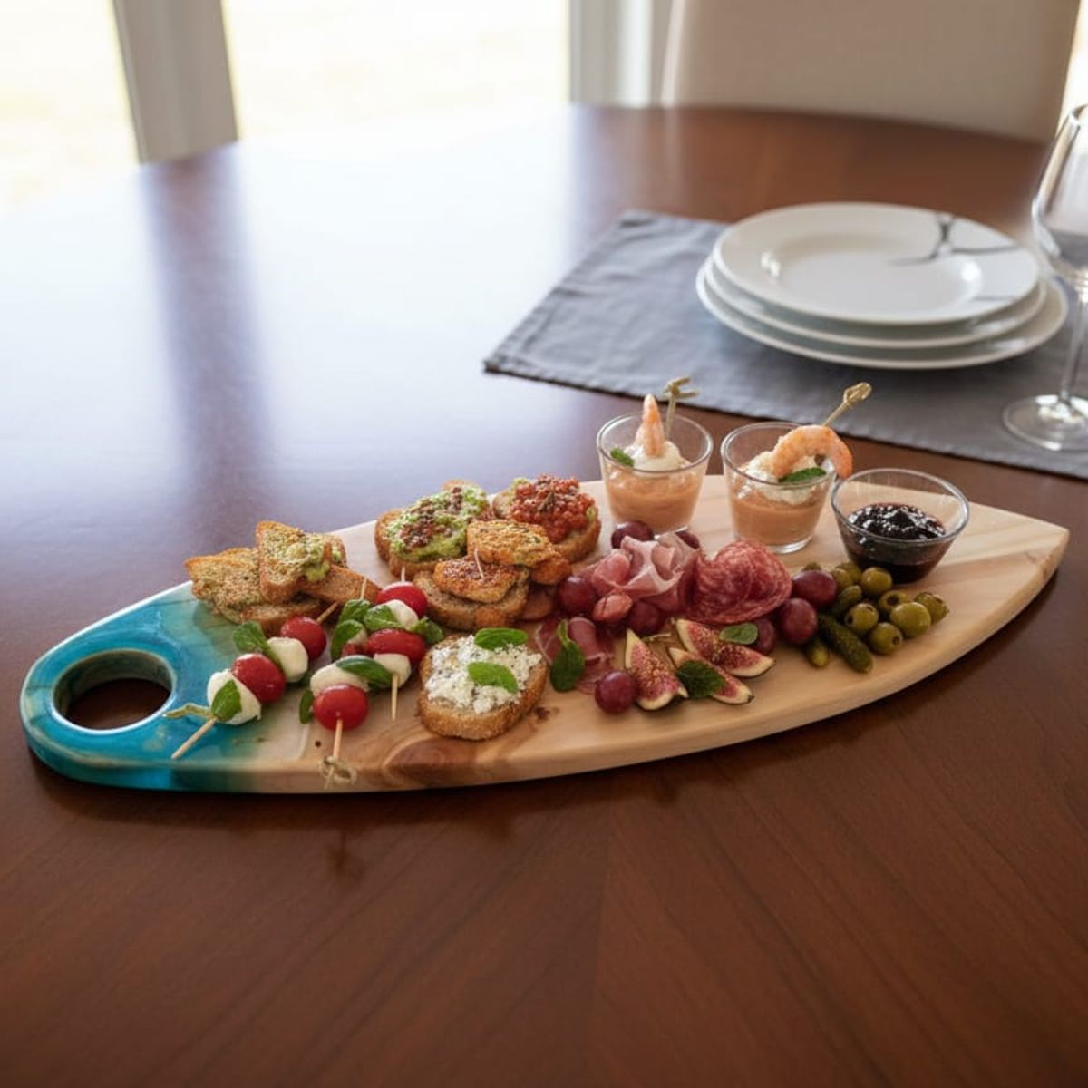 MARFELD MUEBLES - Tabla para picar con resina -surf