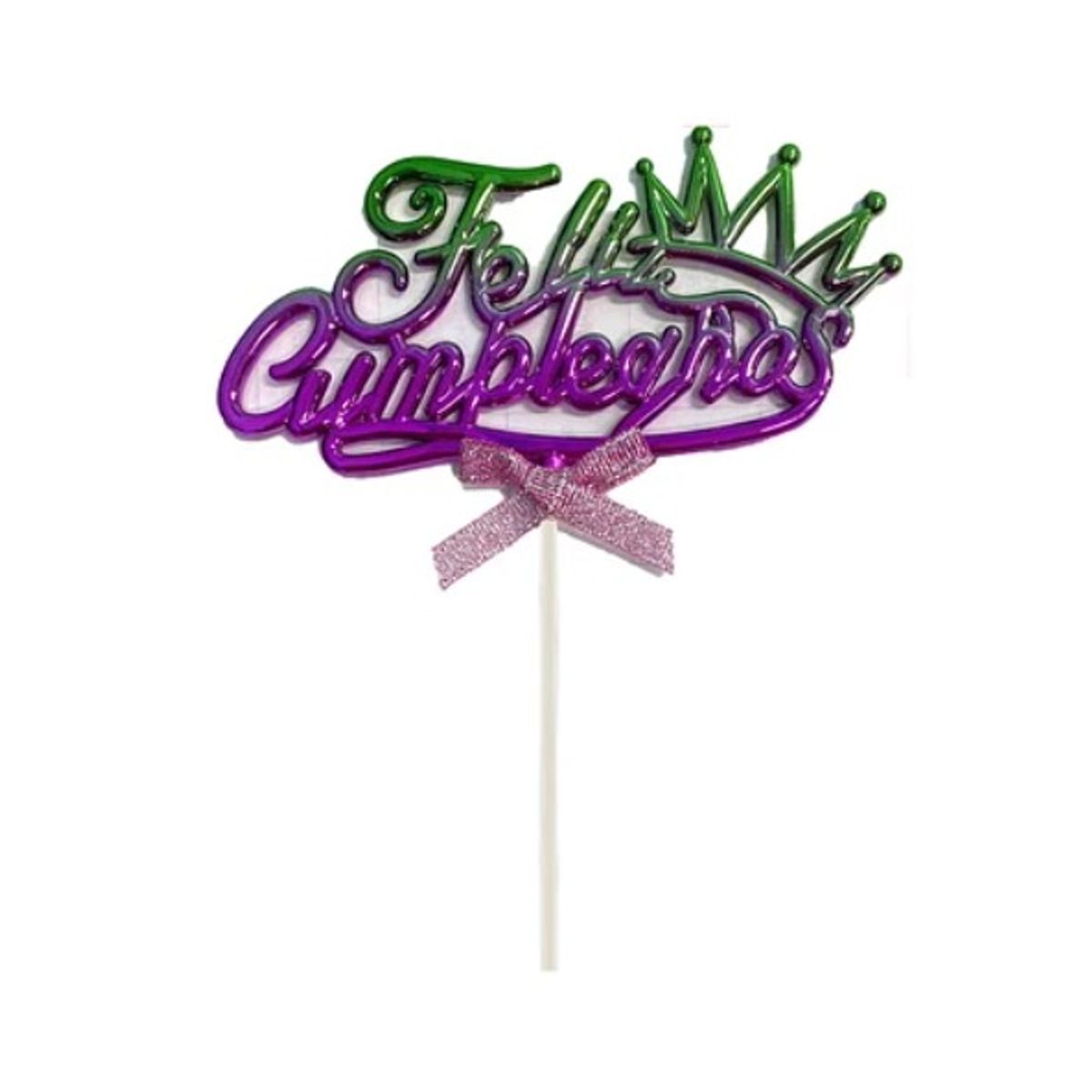 GENERICO - Topper Feliz Cumpleaños Degradado 13x18Cm