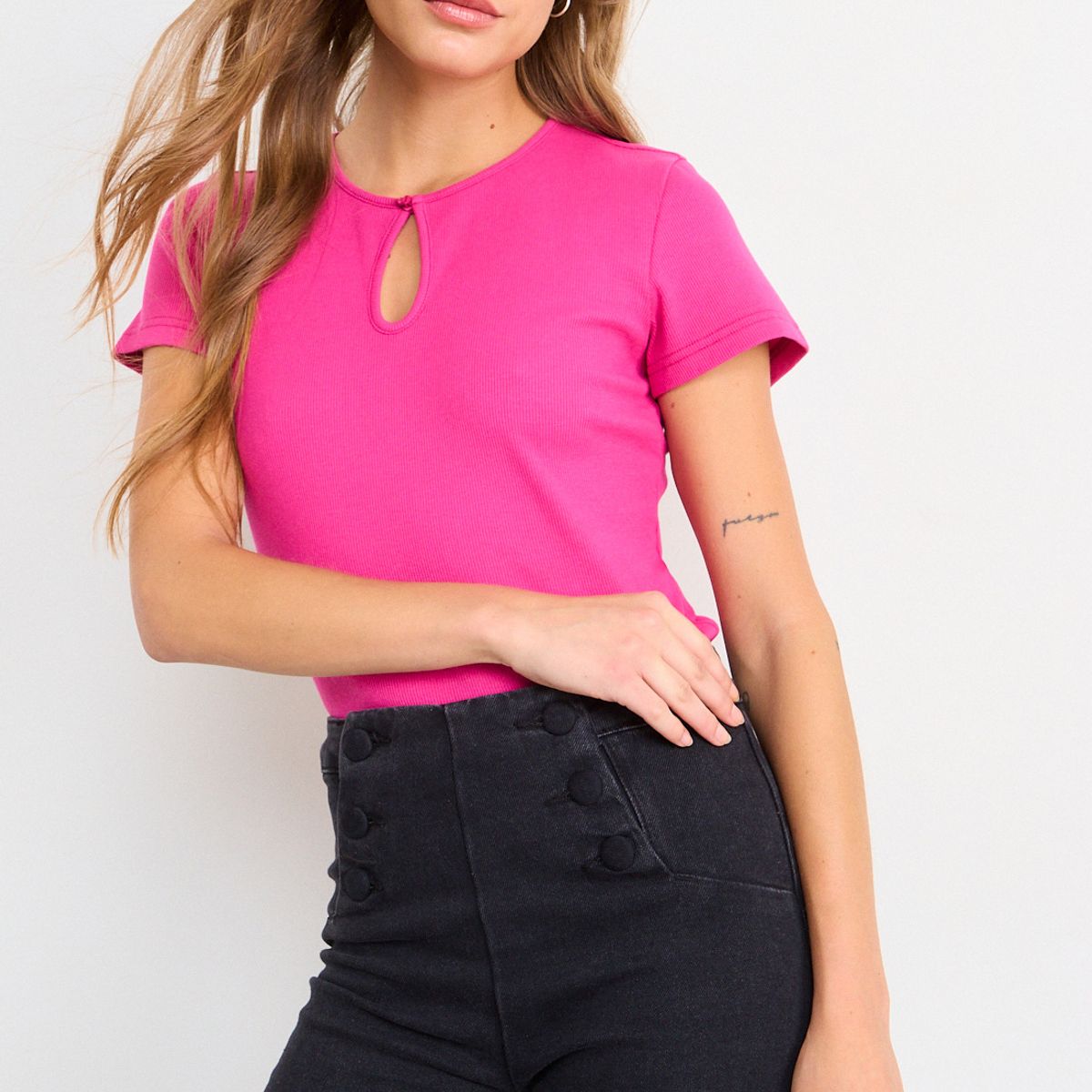 IO - Polera Lisa Mujer Fucsia Io