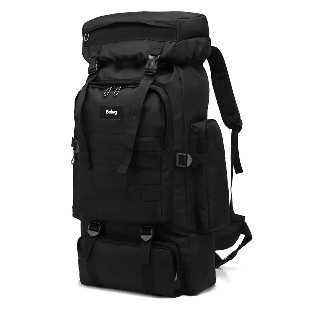 GENERICO - Mochila Para Senderismo 80l Tactica Para Campaña Camping Negro BELUG