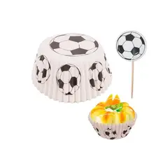GENERICO - Set De Toppers Y Capacillos Futbol 24Pcs