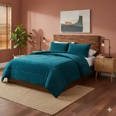 GENERICO - COBERTOR PLUSH KING CON CHIPORRO DE INVIERNO UINICOLOR MODERNO QUITA FRIO FYA