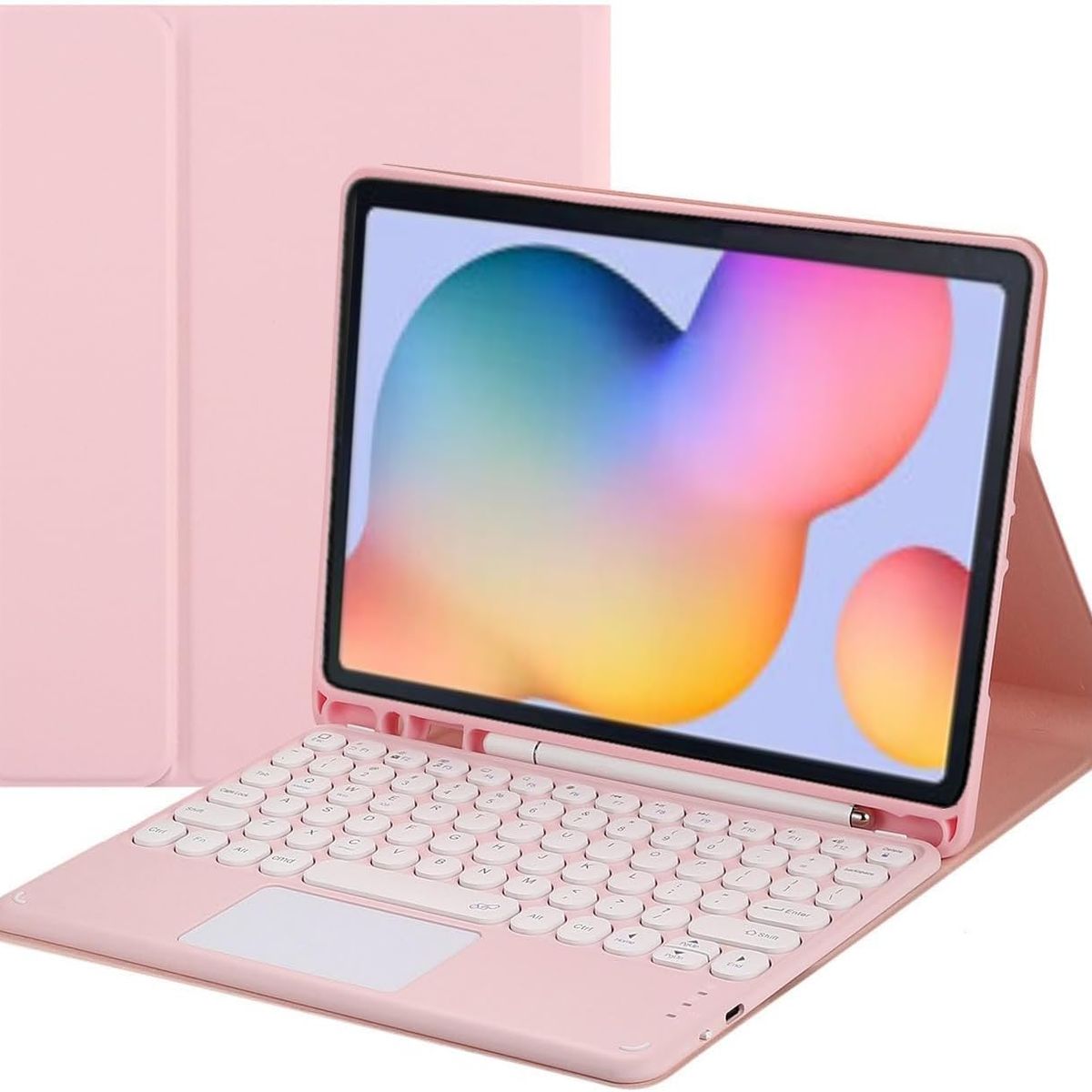 GENERICO - Funda Con Teclado Para Samsung Galaxy Tab S6 Lite Rosado