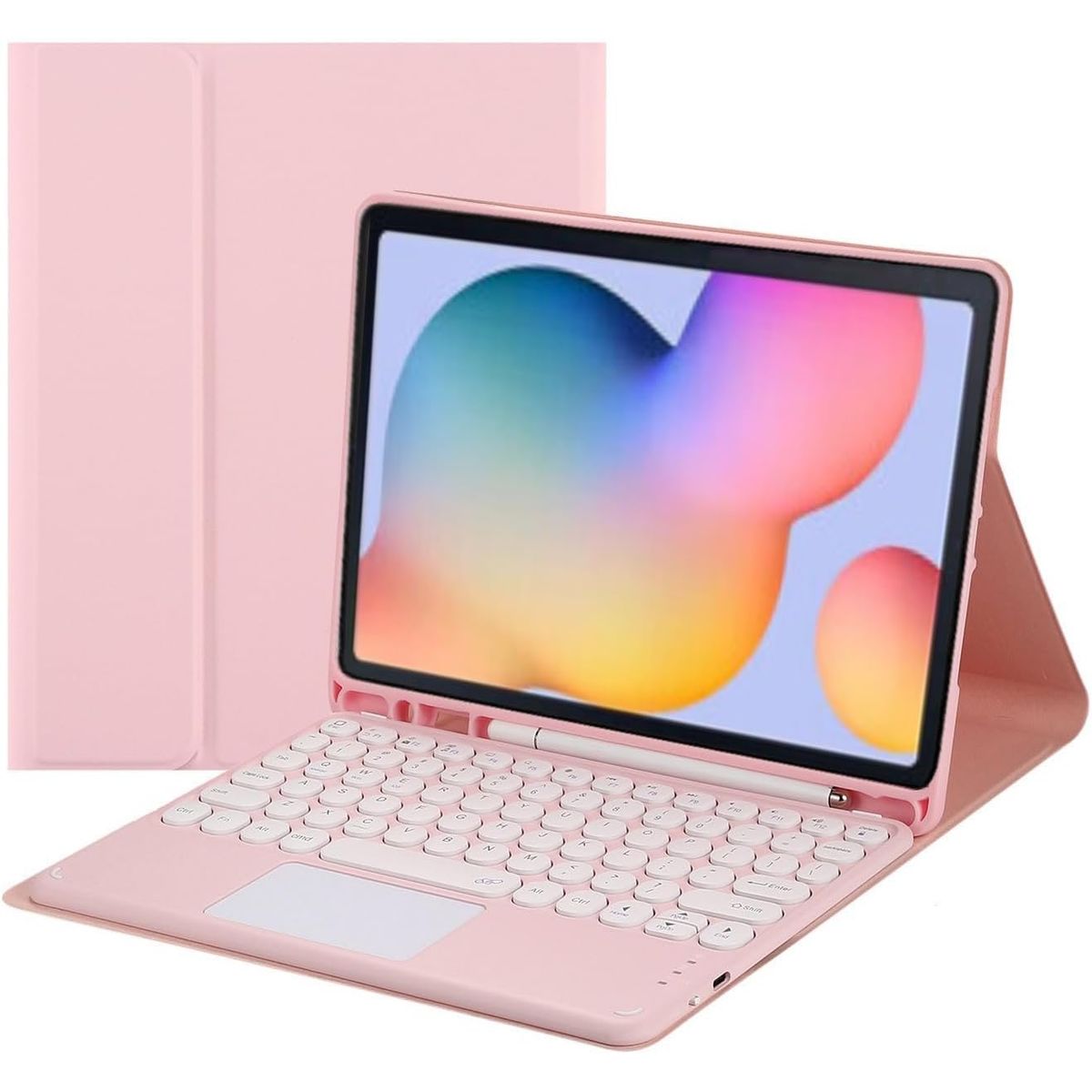 GENERICO - Funda Con Teclado Para Samsung Galaxy Tab S6 Lite Rosado