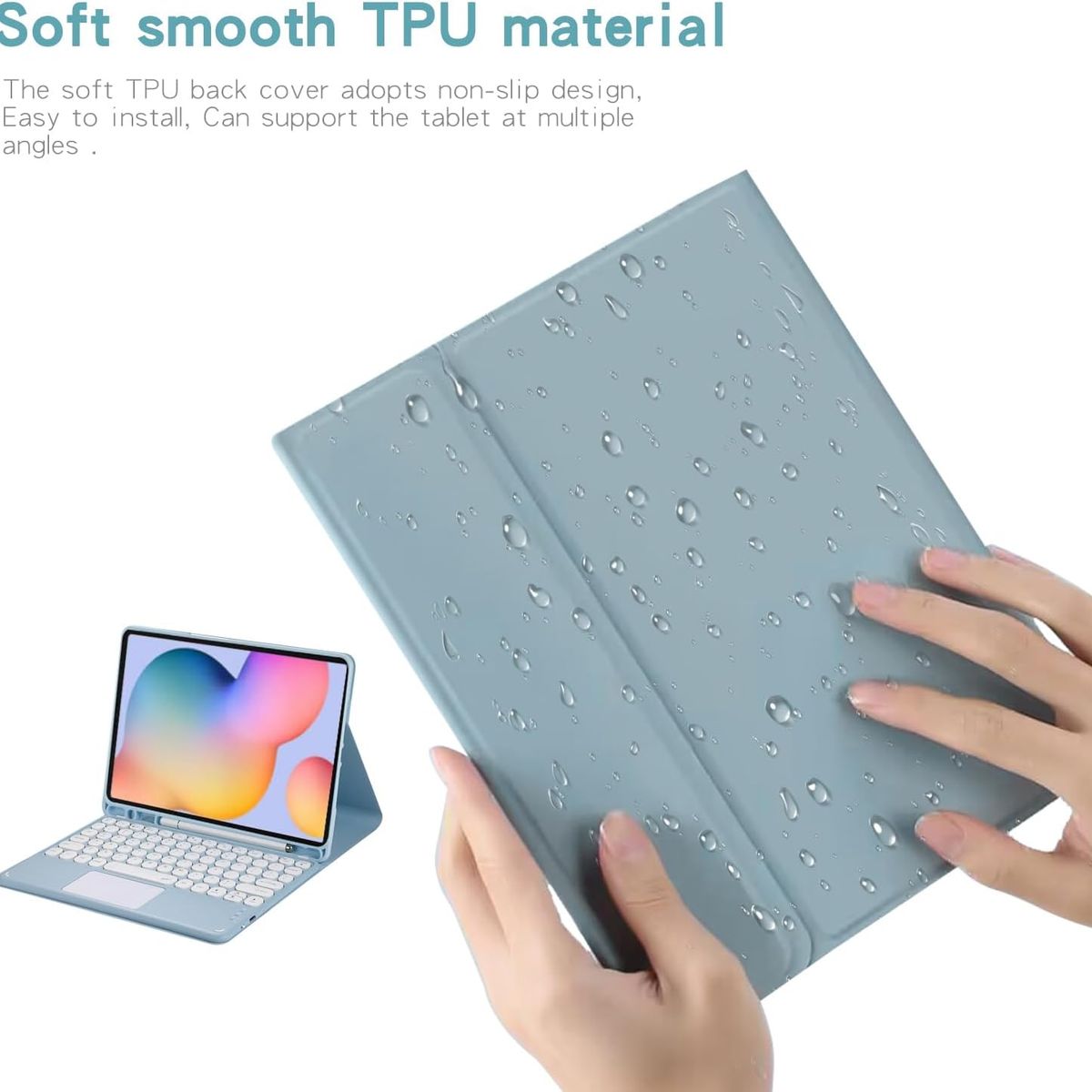 GENERICO - Funda Con Teclado Para Samsung Galaxy Tab S6 Lite Rosado