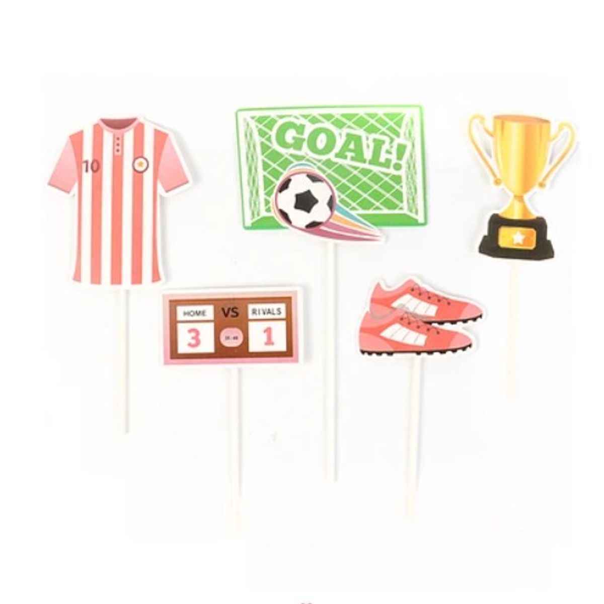 GENERICO - Juego De Toppers Fútbol 5Pcs