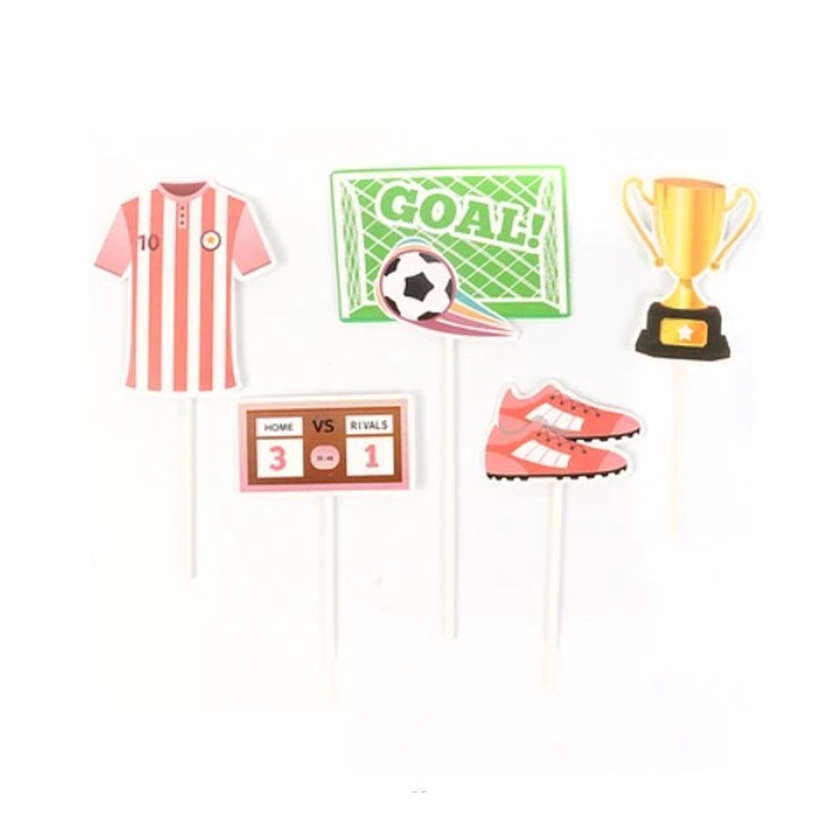 GENERICO - Juego De Toppers Fútbol 5Pcs